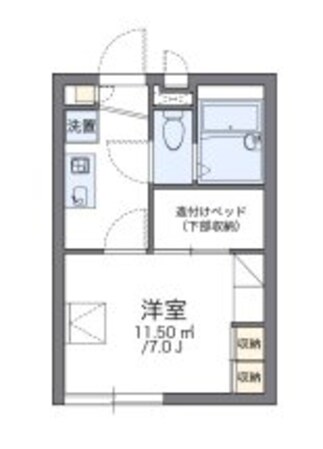 レオパレスエスペランサＣの物件間取画像